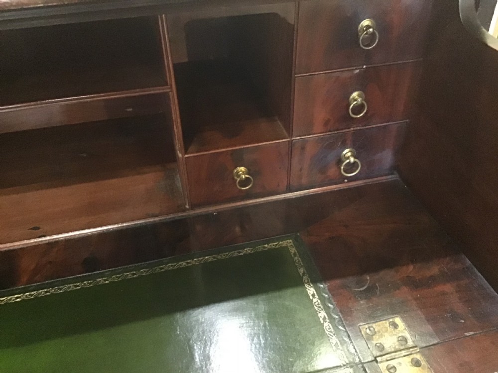 George III Cuban Mahogany Secretaire Kneehole Desk  View VI