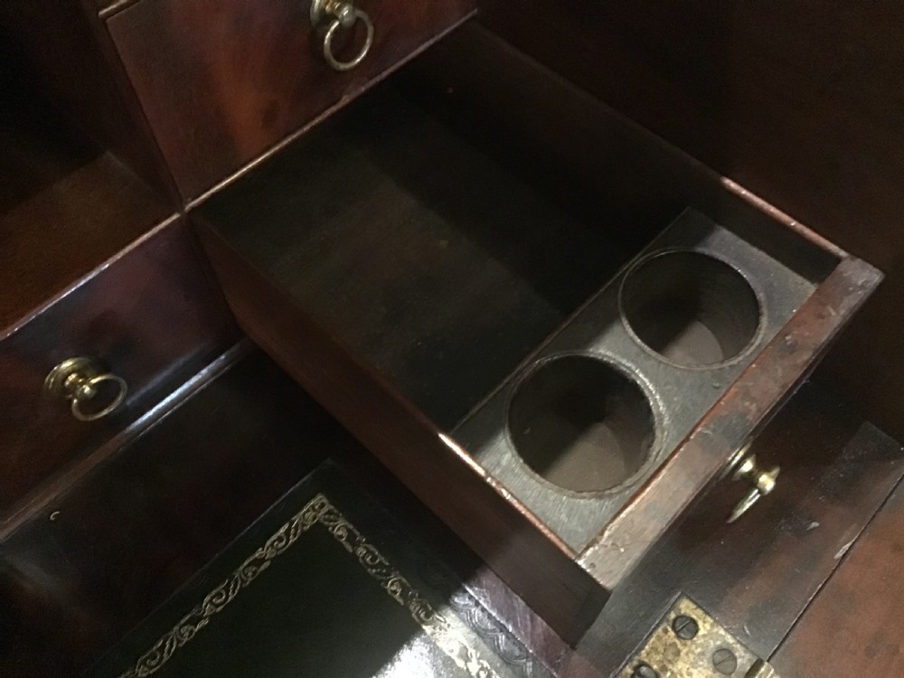 George III Cuban Mahogany Secretaire Kneehole Desk  View VIII