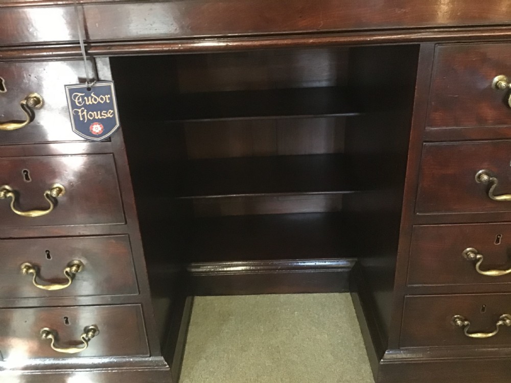 George III Cuban Mahogany Secretaire Kneehole Desk  View XV