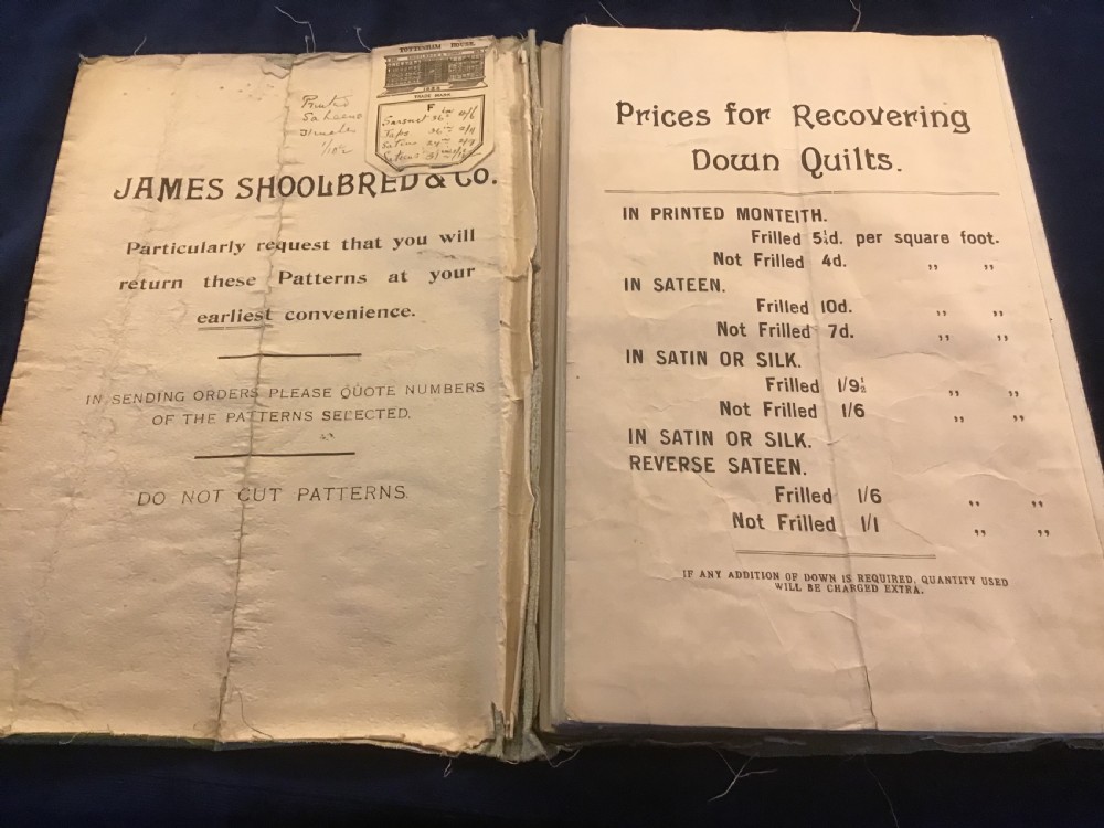 RARE James Shoolbred & Co Fabric Sample Catalogue  View XIV