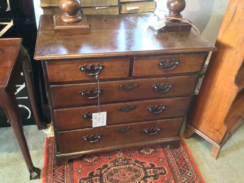 18th century oak chest of drawers of small proportions  View VII