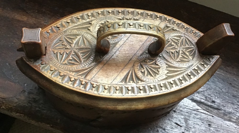 Swedish Folk Art Birch Bentwood Brides Box  View VIII