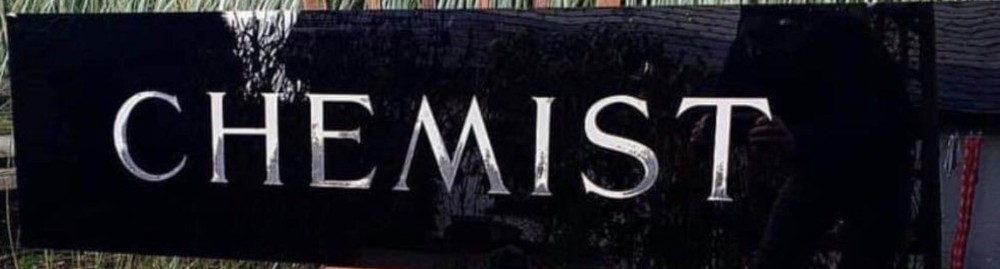 1920’s Glass Shop sign Chemist 