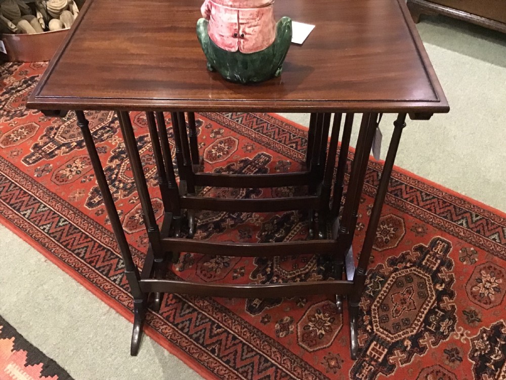 Edwardian mahogany quartetto nest of tables  View II