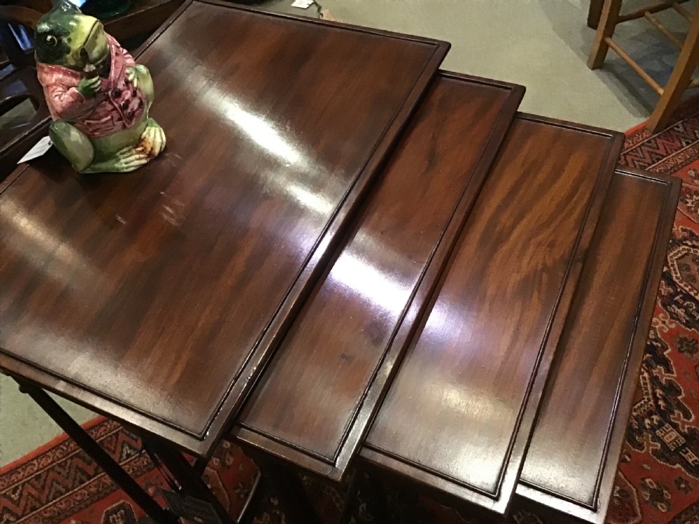 Edwardian mahogany quartetto nest of tables  View V
