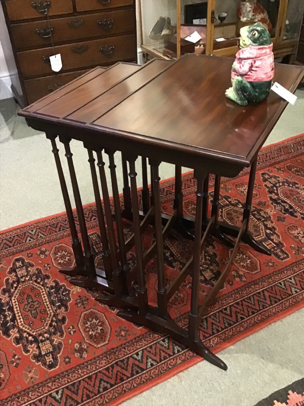Edwardian mahogany quartetto nest of tables  View VI