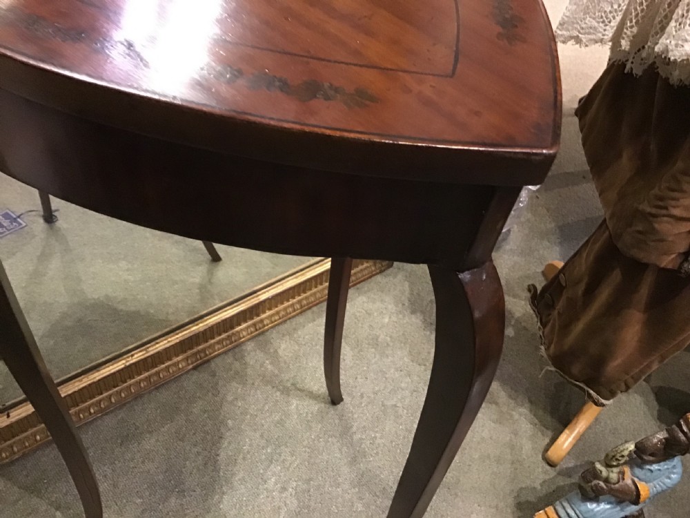 Heart Shaped Satinwood  Painted Occasional Table  View VI
