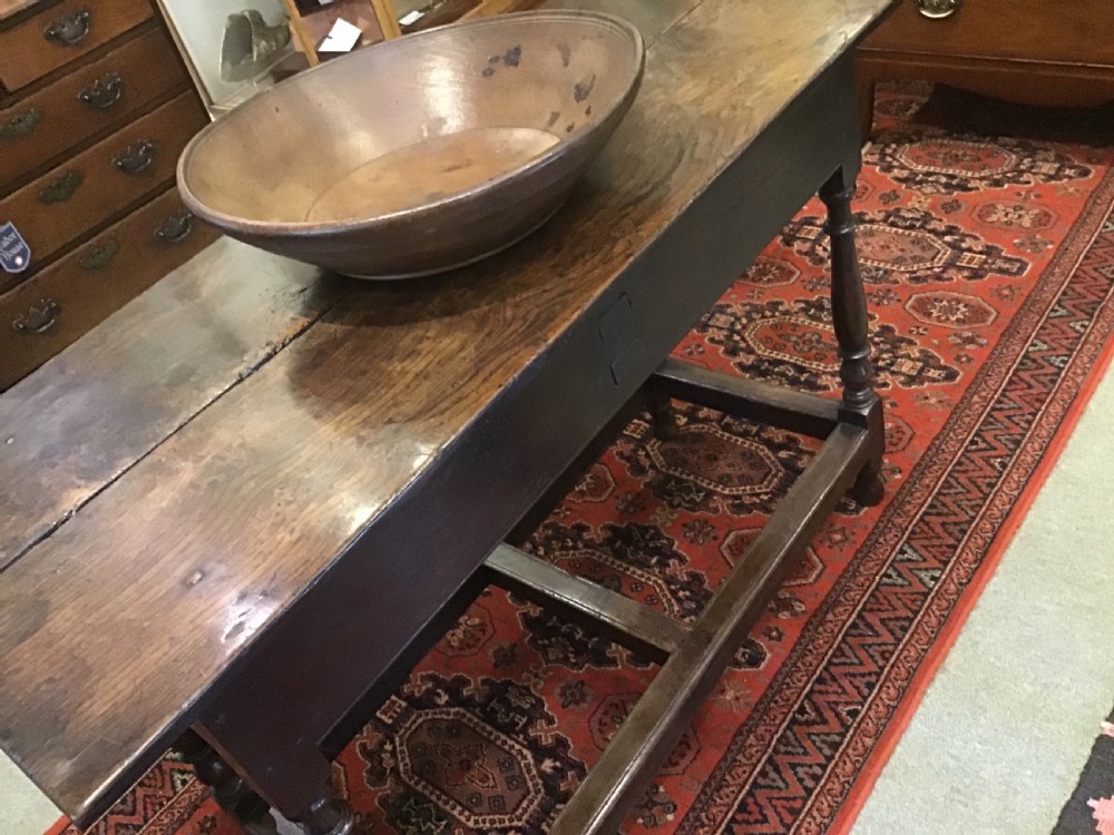 18th century Country Oak Side Table  View X