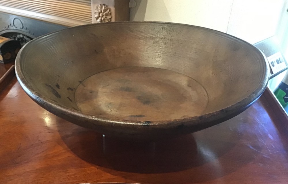 Early 19th century Sycamore Dairy Bowl 