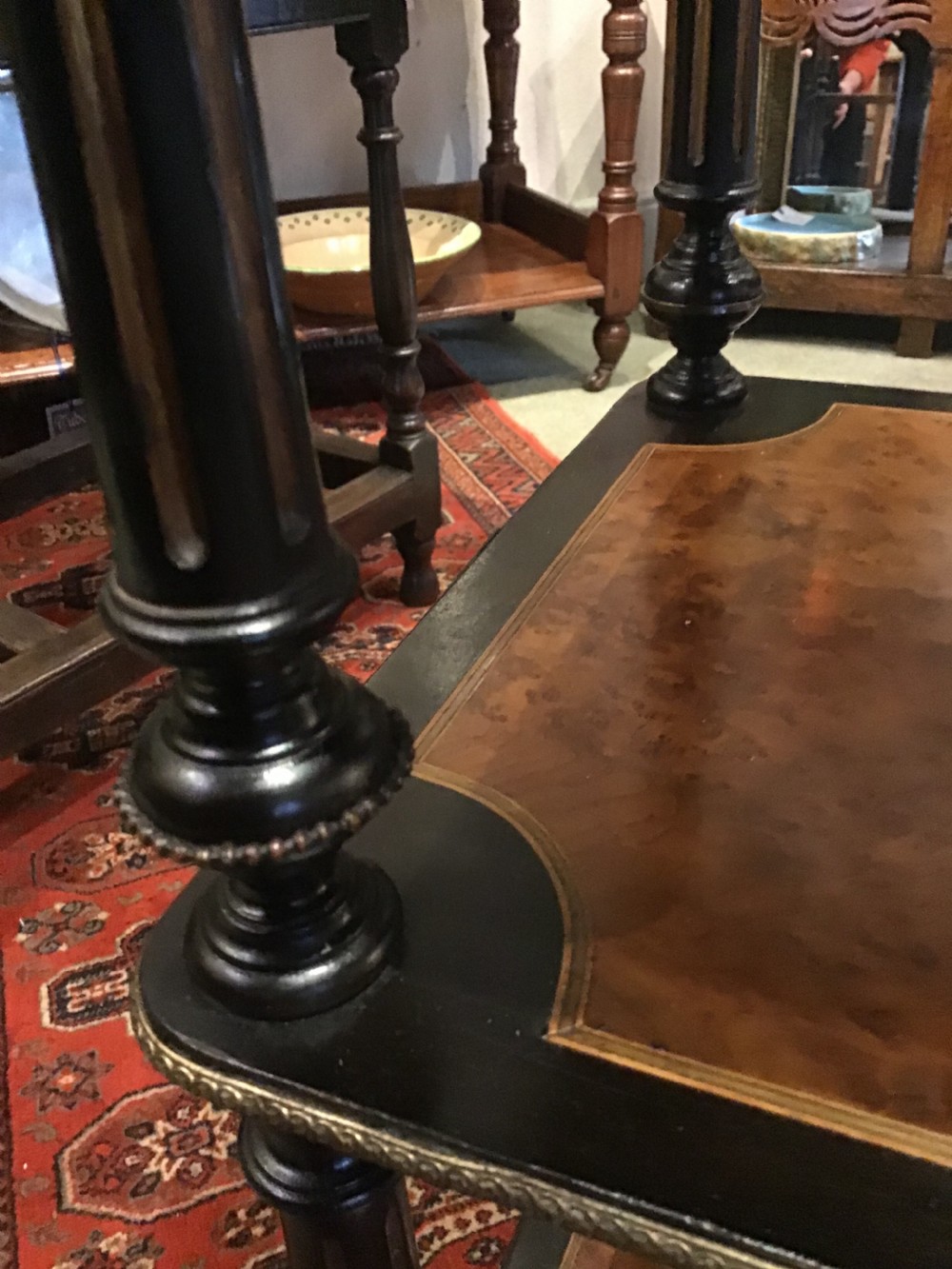 French Amboyna  and Ebonised Etagere  View VII