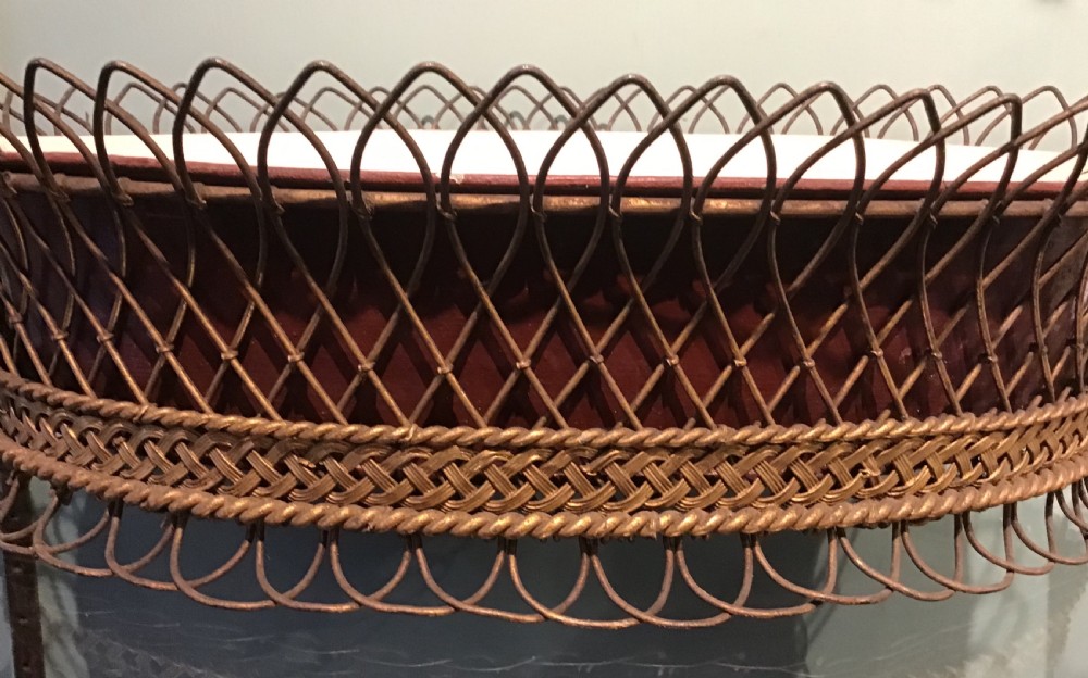 French wire work and toleware jardiniere  View VIII