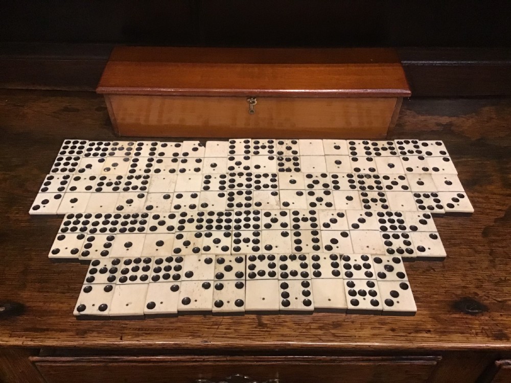 Double Nine antique set of Dominoes 