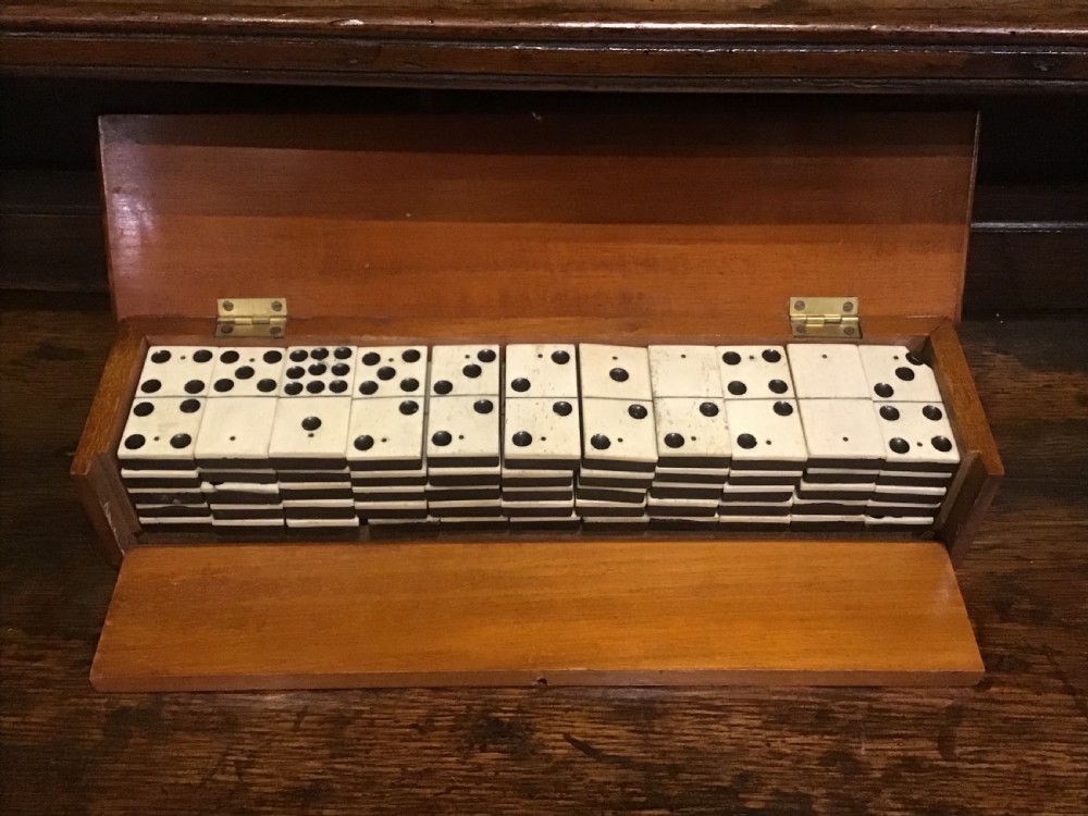 Double Nine antique set of Dominoes  View V