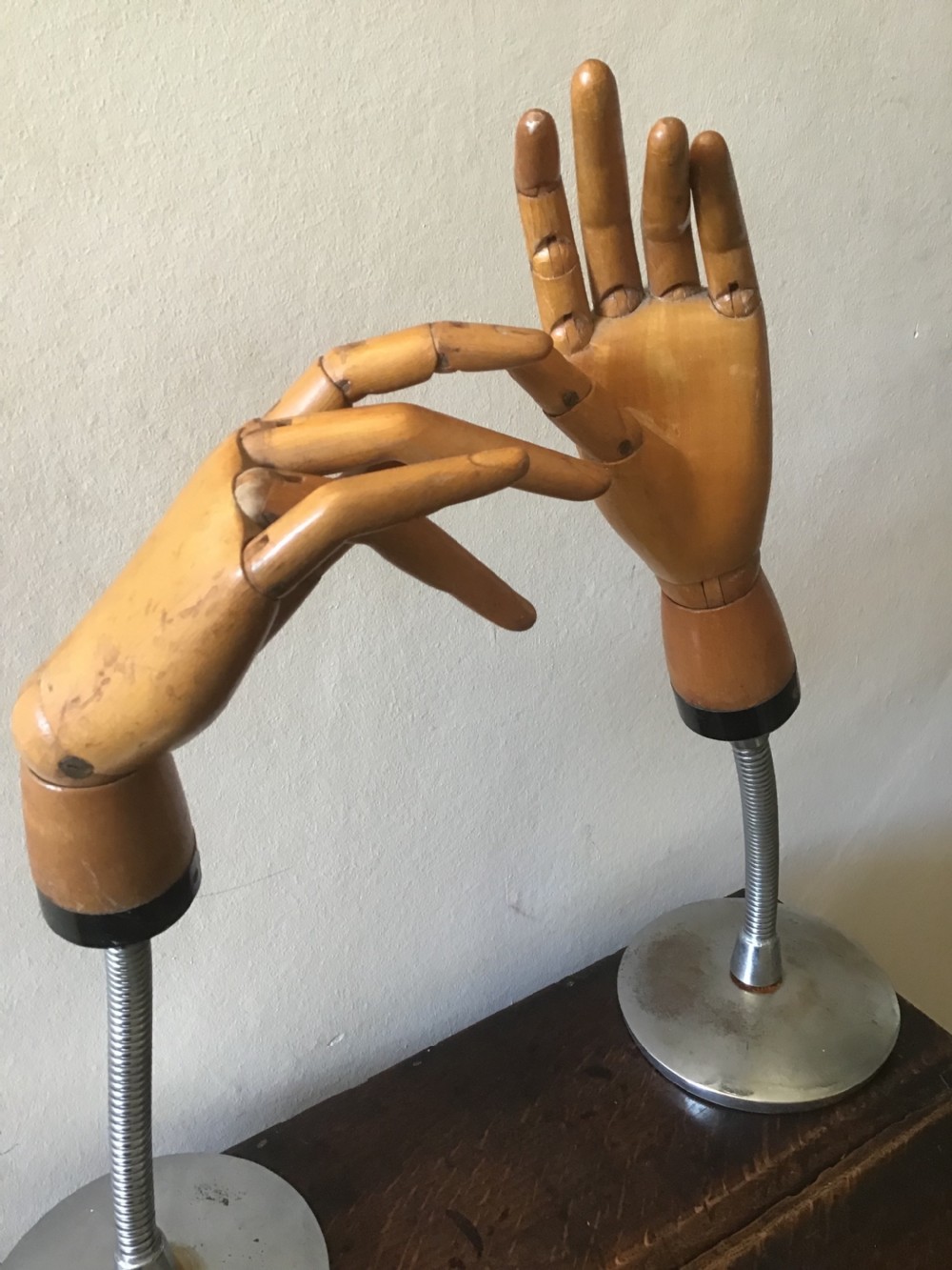 Pair of articulated artists hands or display hands  View V