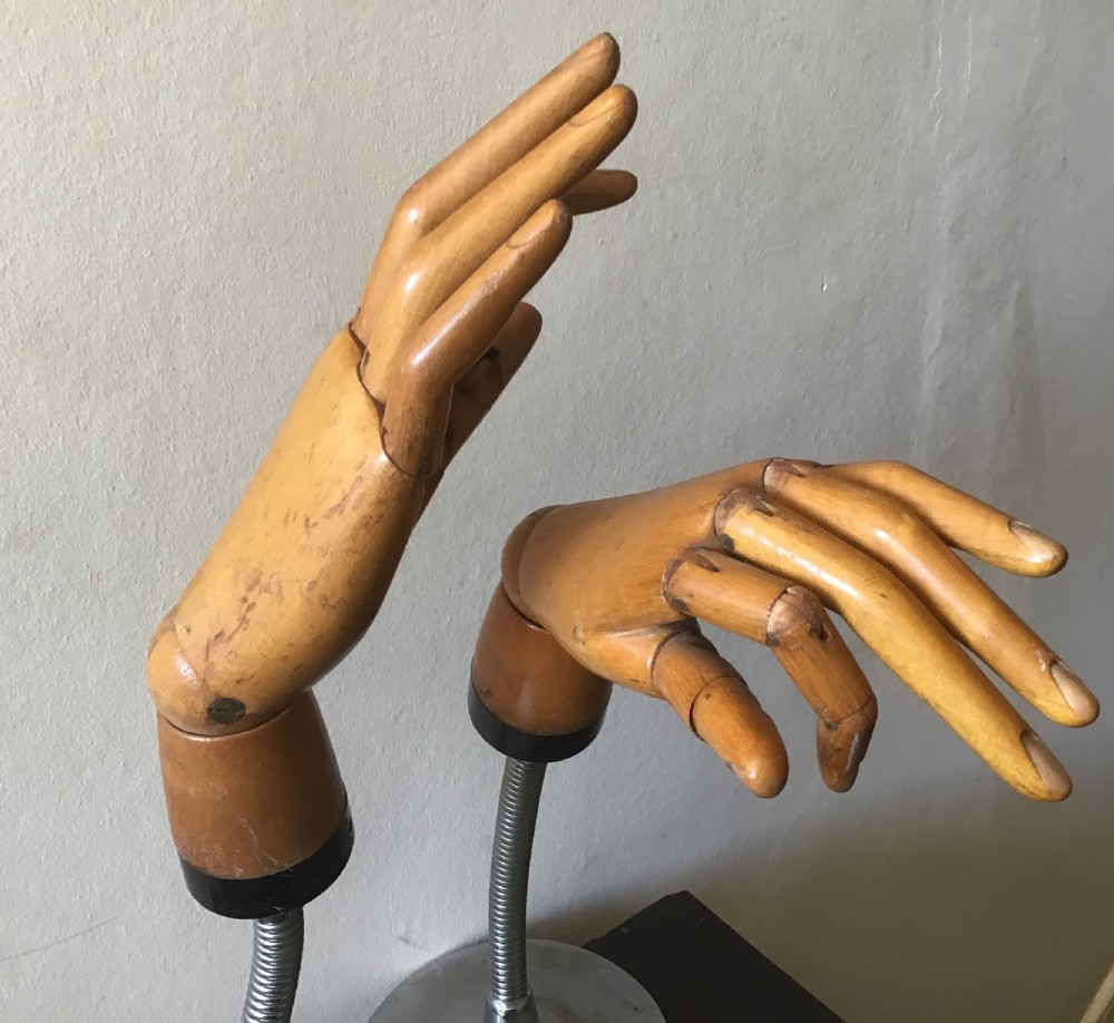 Pair of articulated artists hands or display hands  View VIII