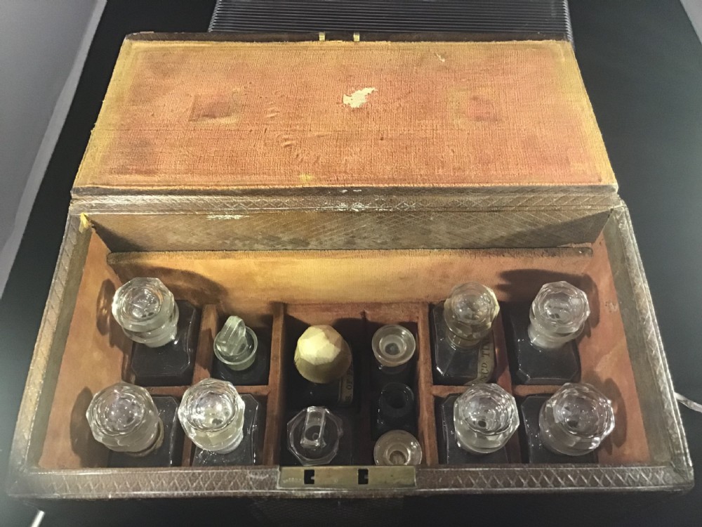 Victorian embossed Leather Apothecary Box  View VII