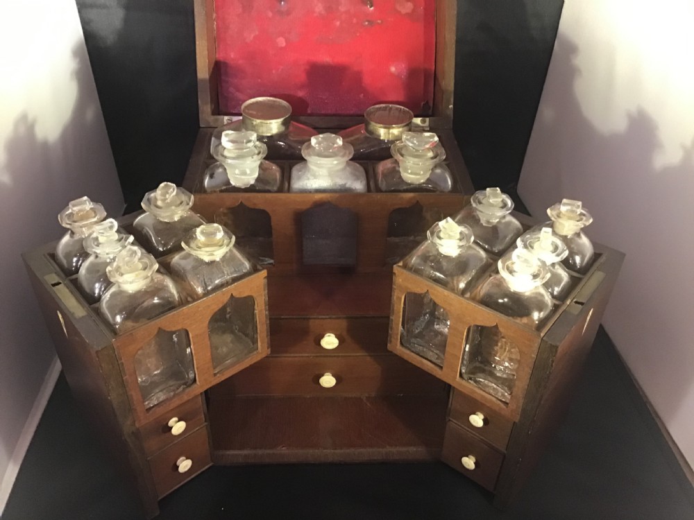 Mahogany and Rosewood strung Apothecary Chest  View V
