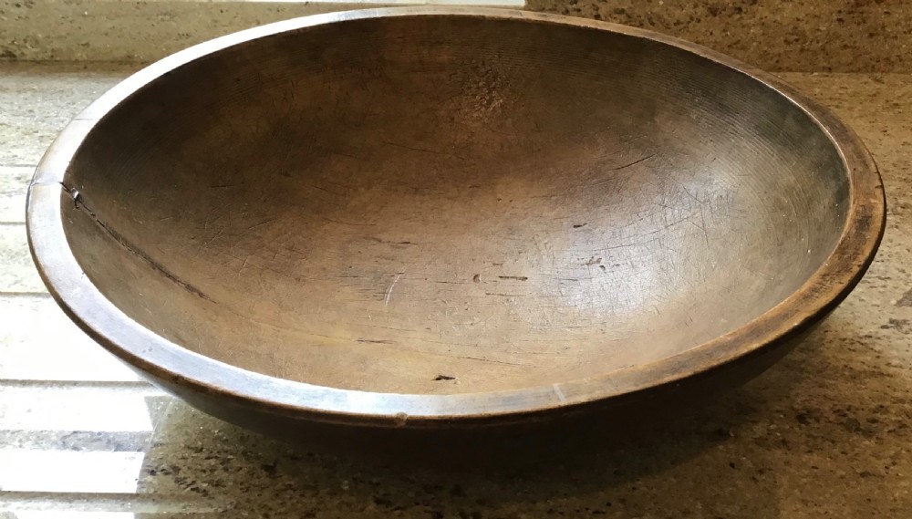 English Victorian Sycamore Dairy Bowl