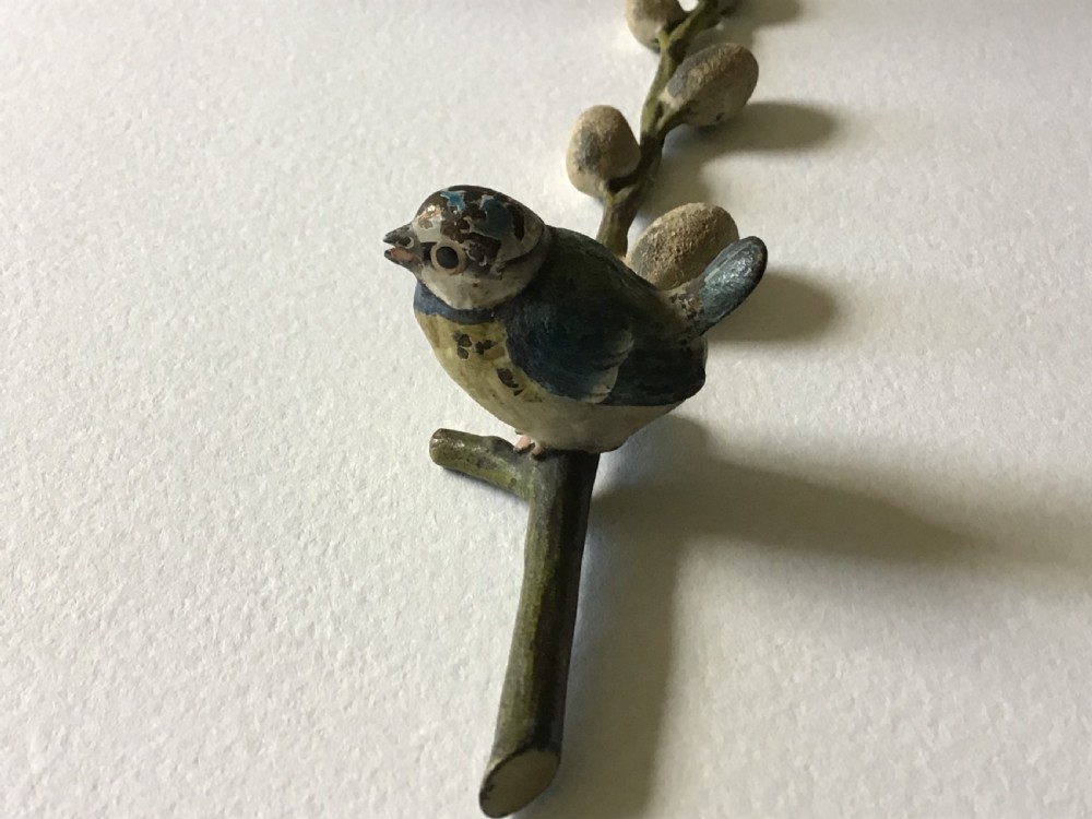 Cold painted bronze blue tit  View IV