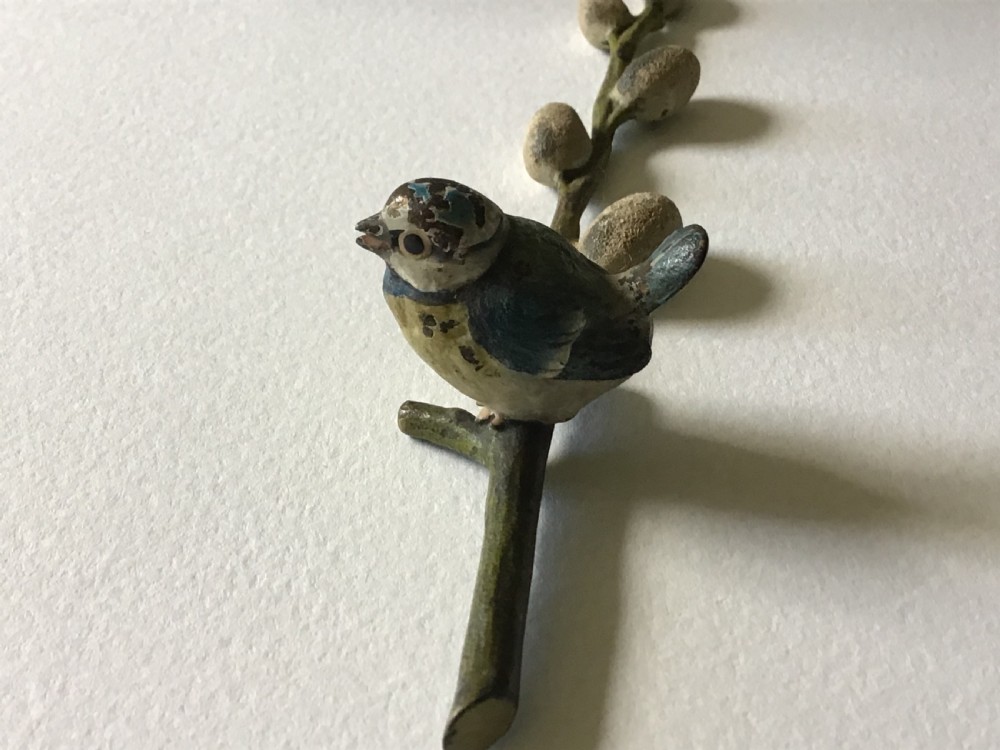 Cold painted bronze blue tit  View V