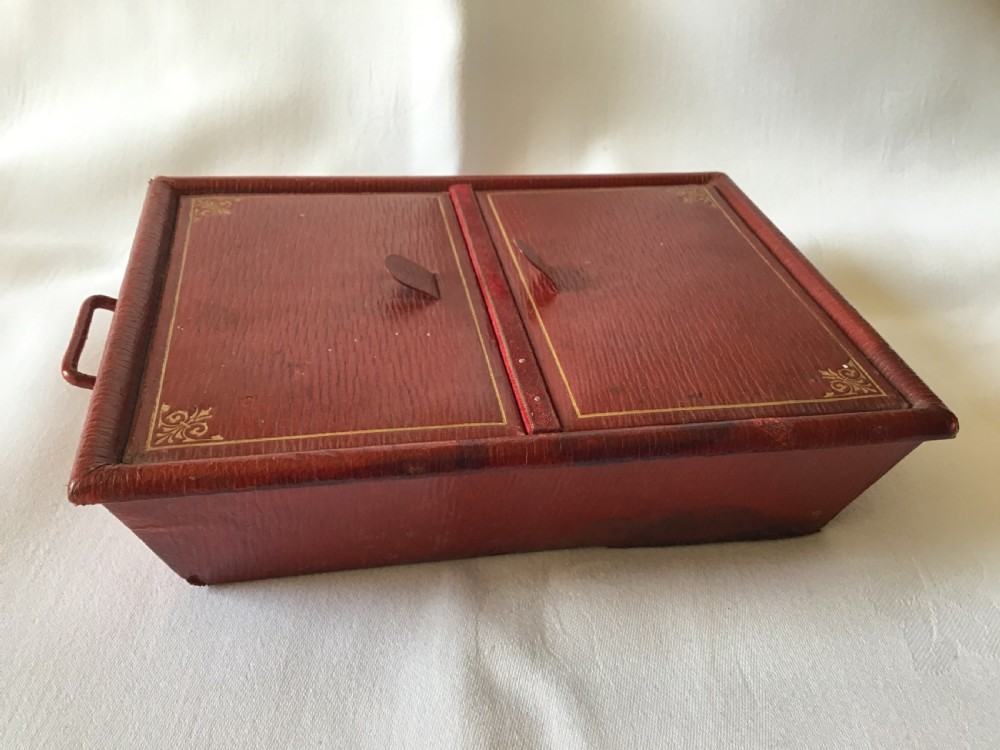Red Leather Sewing Box  View II