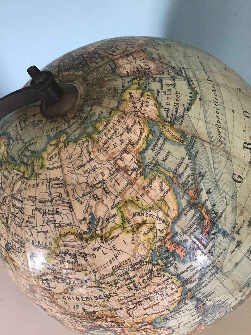 c19 German Table Globe  View V