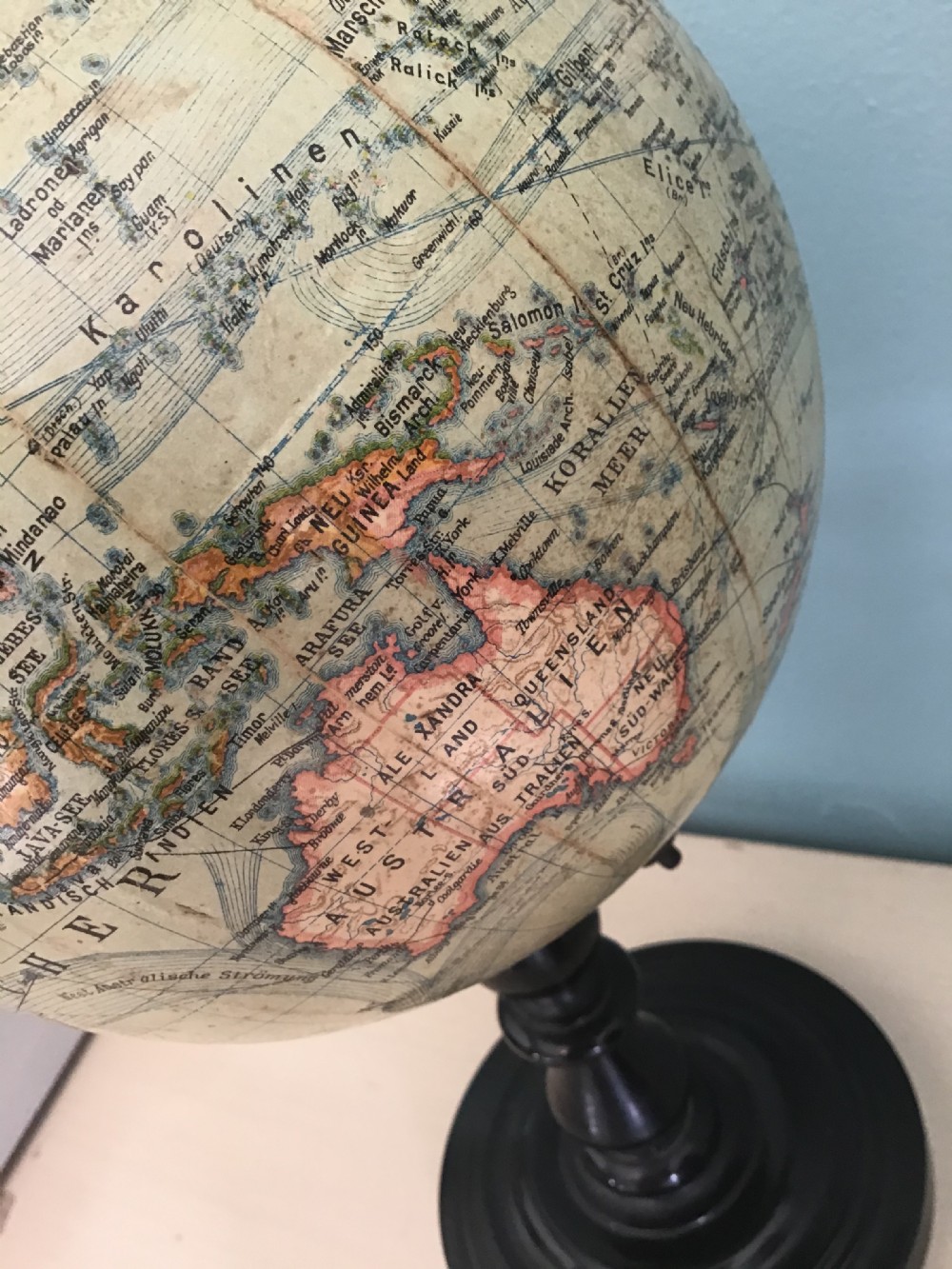 c19 German Table Globe  View VI