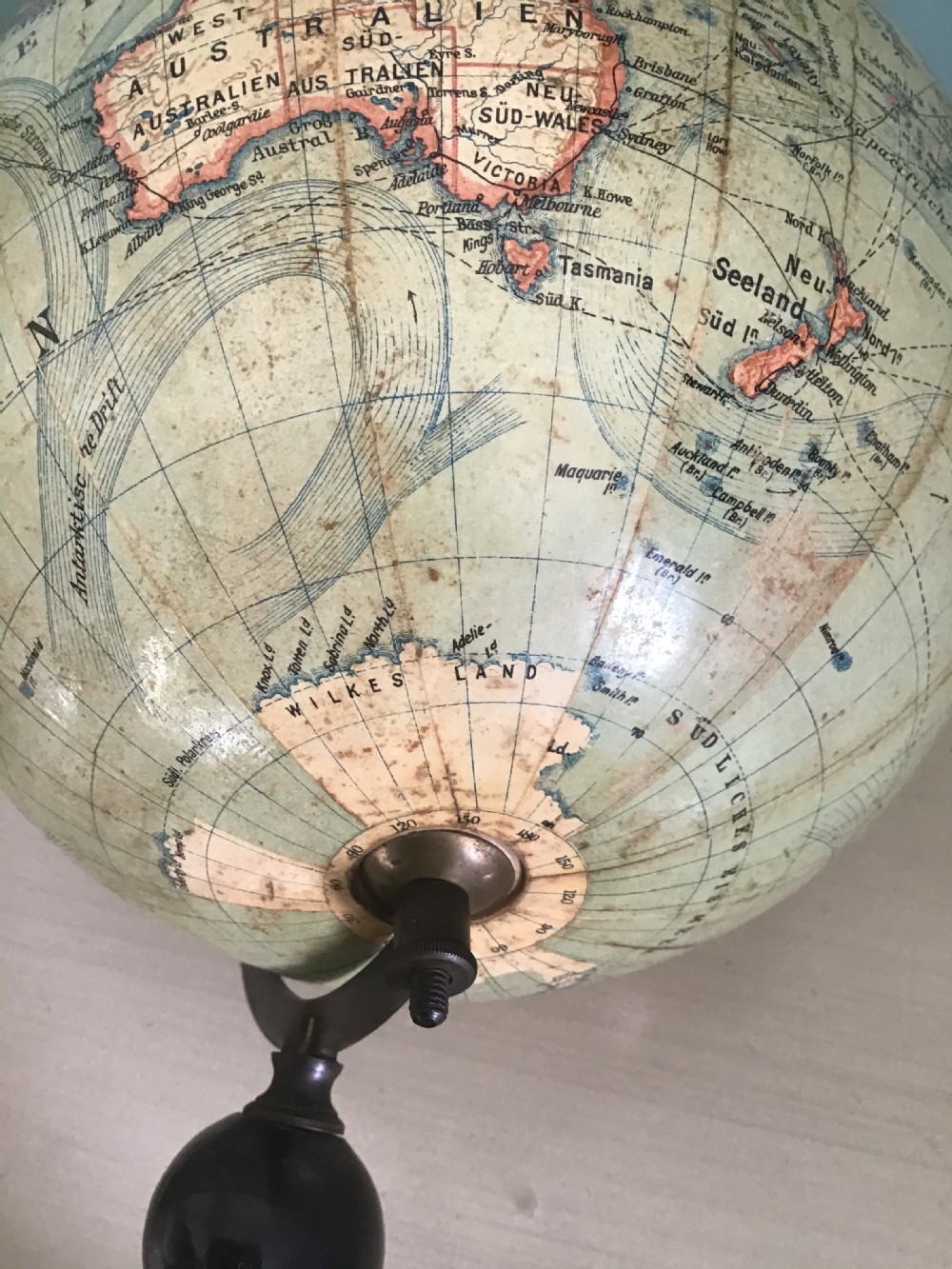 c19 German Table Globe  View VII
