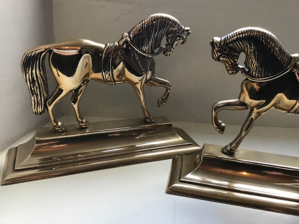 Pair of Victorian brass horse ornaments  View IV