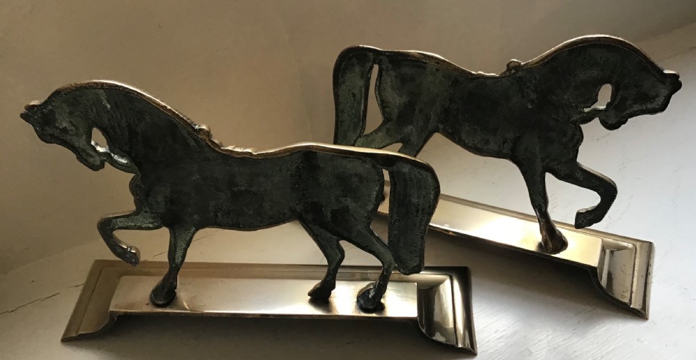 Pair of Victorian brass horse ornaments  View VI