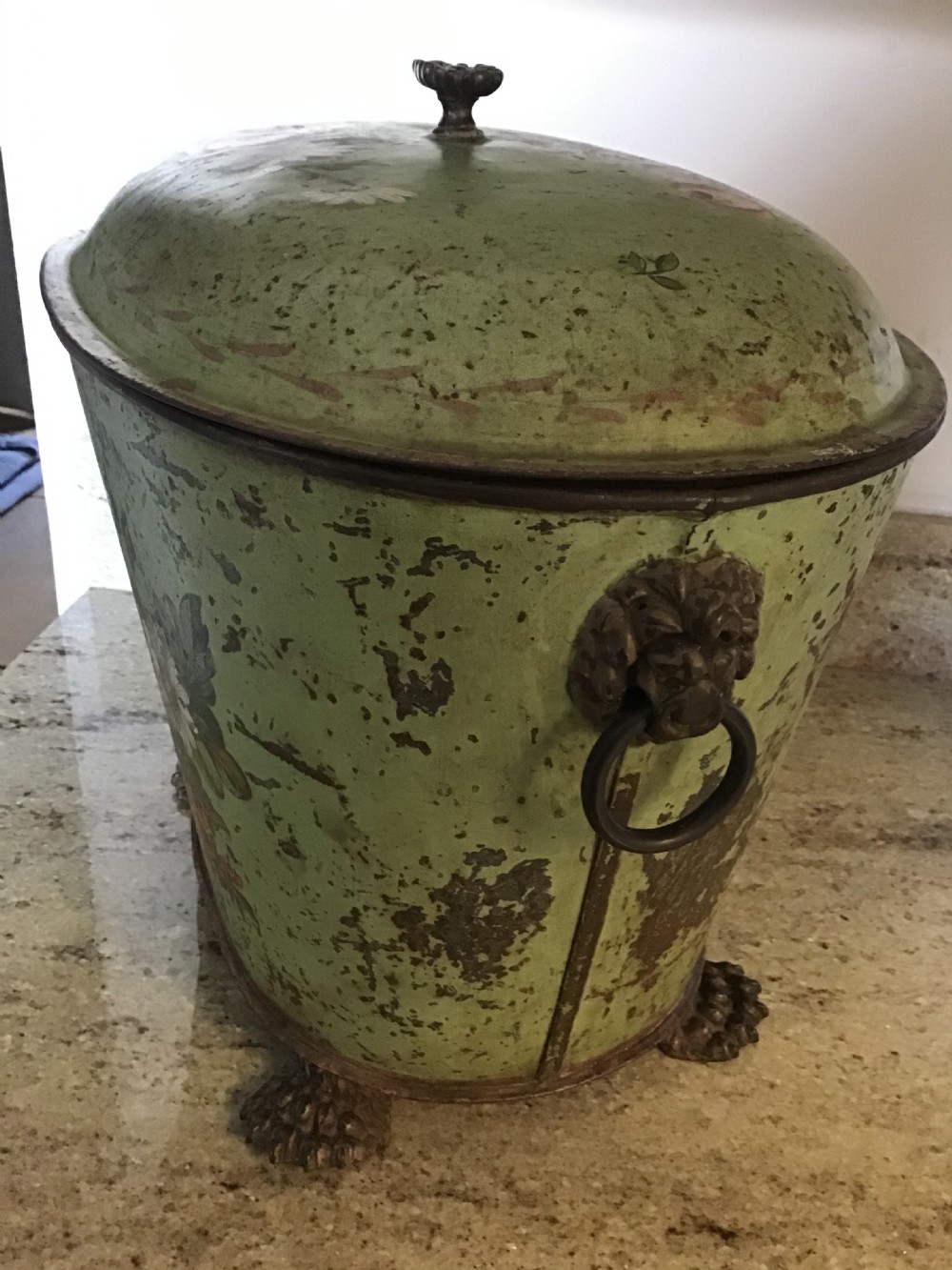 Victorian Toleware Coal Bucket  View X
