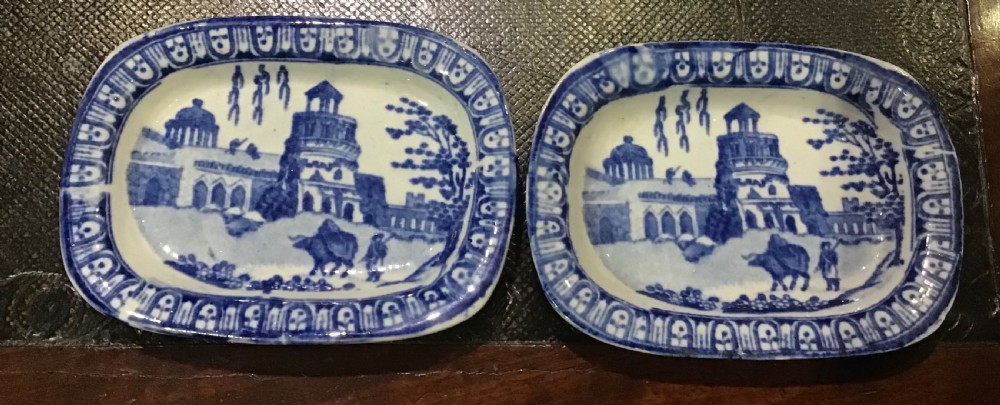 Miniature child’s toy pair of platters 