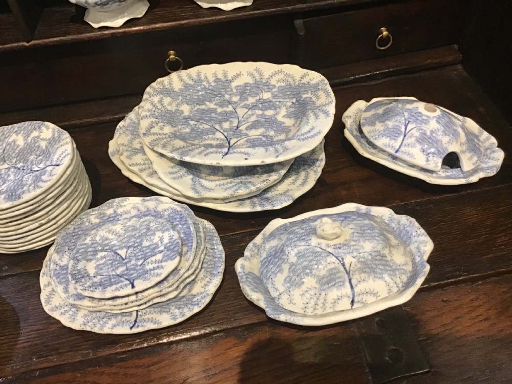 Rare set of child’s miniature dinner service by Alcock & Co View XII