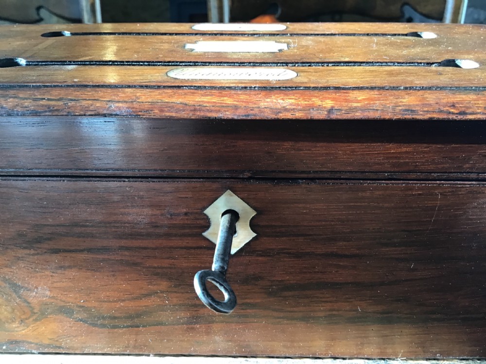 Regency Rosewood Letter Box  View VIII