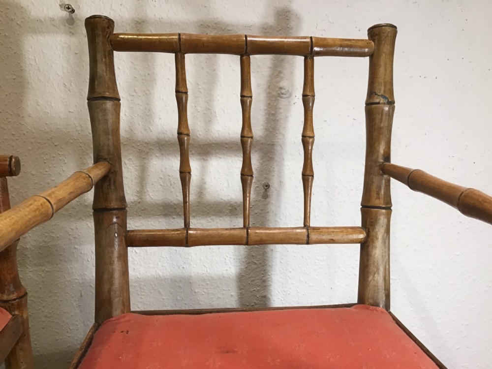 Pair of Victorian Bamboo High Chairs  View V