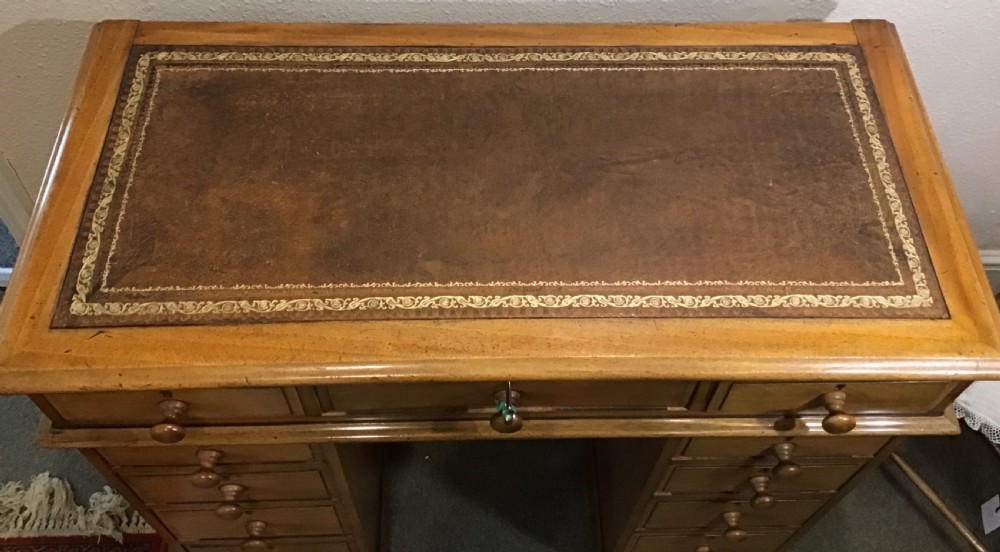 Mahogany pedestal desk  View III