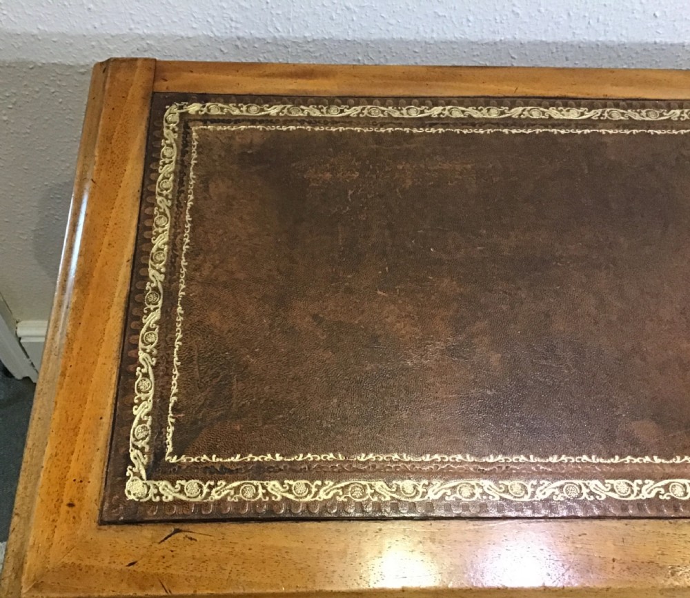 Mahogany pedestal desk  View V