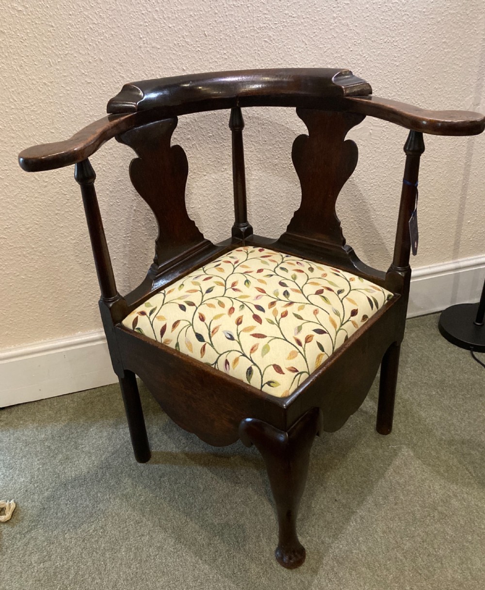 George II Walnut Corner Chair  View II
