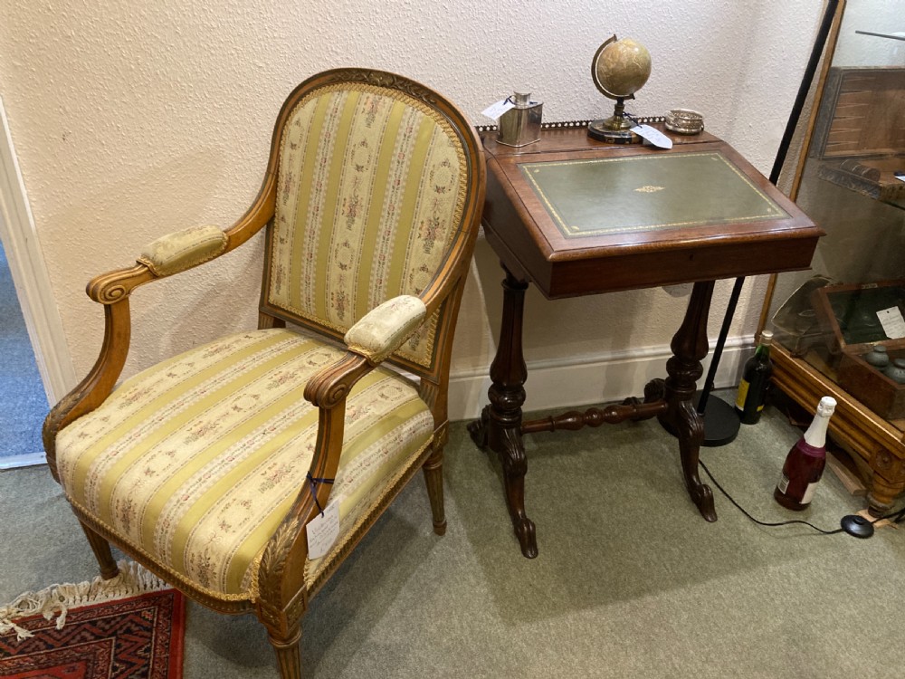 Victorian satinwood armchair  View IX