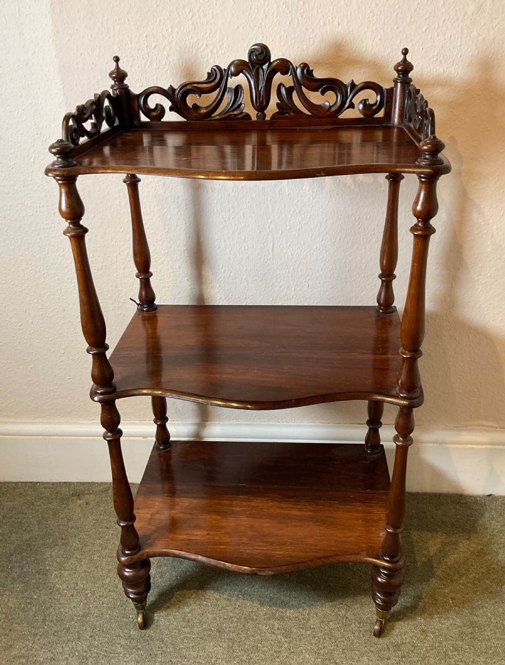 Victorian Rosewood three tier whatnot