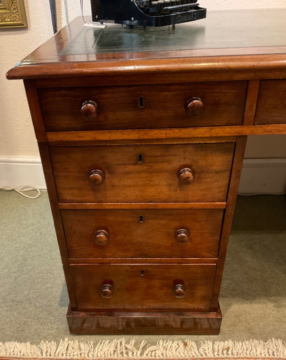 Victorian Mahogany Kneehole Desk View II