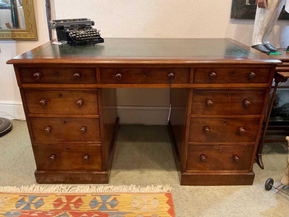Victorian Mahogany Kneehole Desk View III