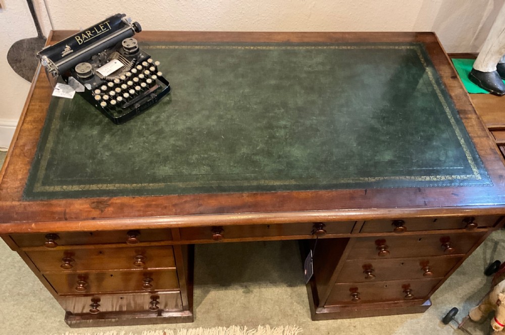 Victorian Mahogany Kneehole Desk View IV