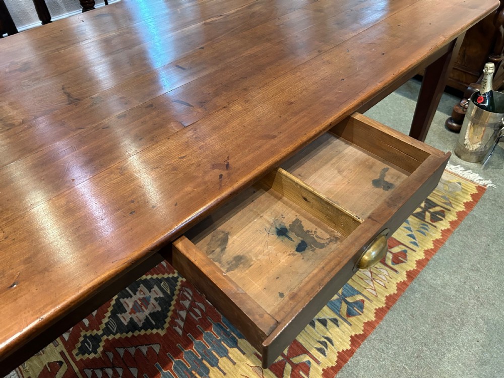 Antique French Cherry Farmhouse Table  View V