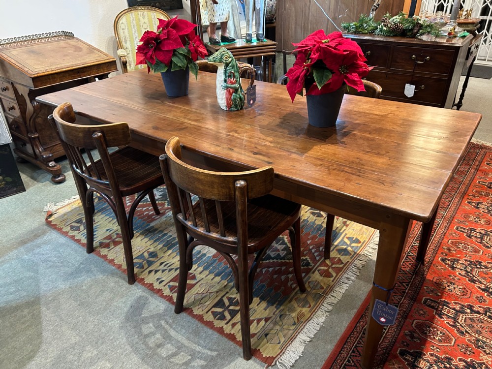Antique French Cherry Farmhouse Table  View VII