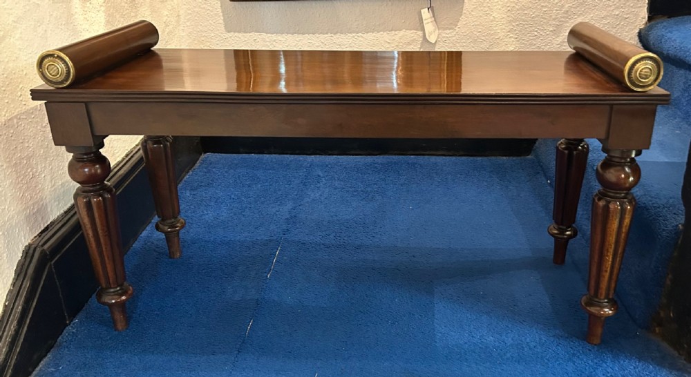 Victorian Mahogany Window Seat 