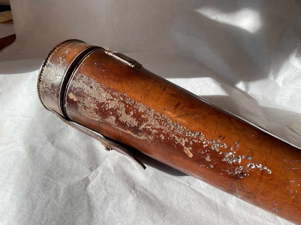 Victorian Glass Hunting Flask and leather case  View VI