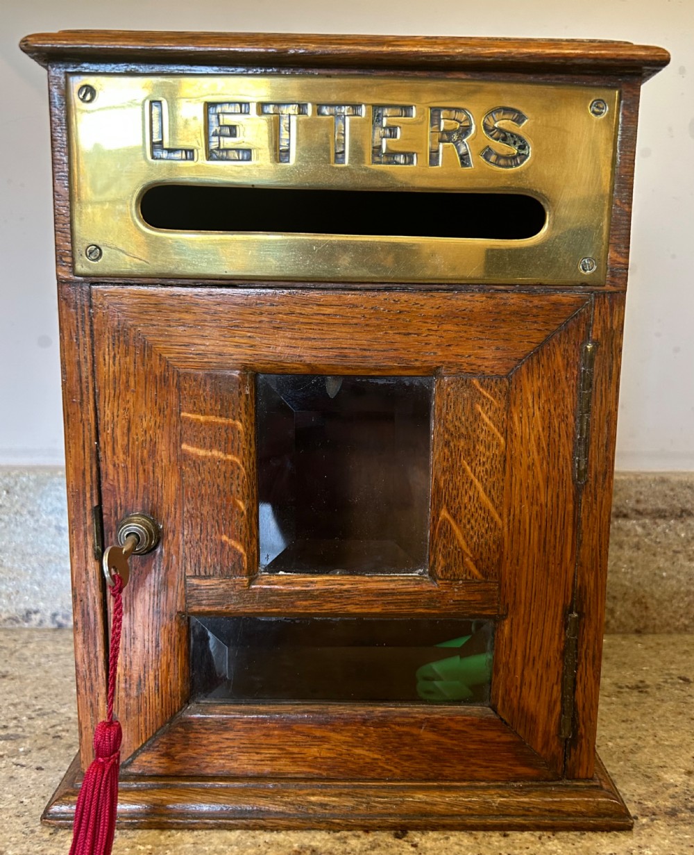Victorian Oak Country House Letter Box