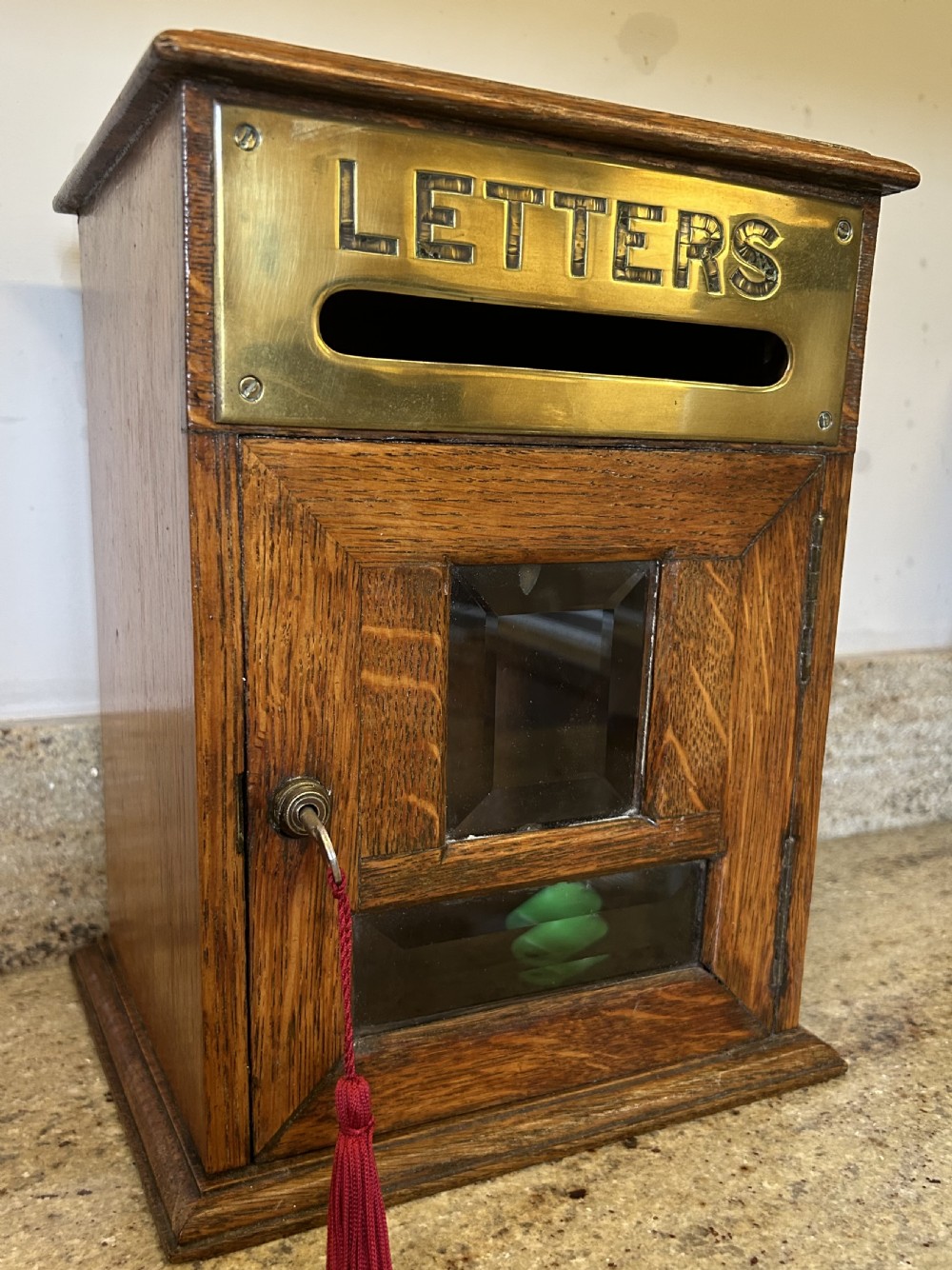 Victorian Oak Country House Letter Box View II