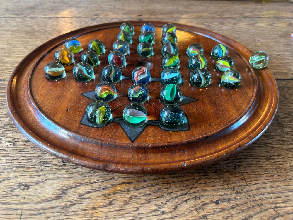 Large Mahogany  Solitaire Board  View V